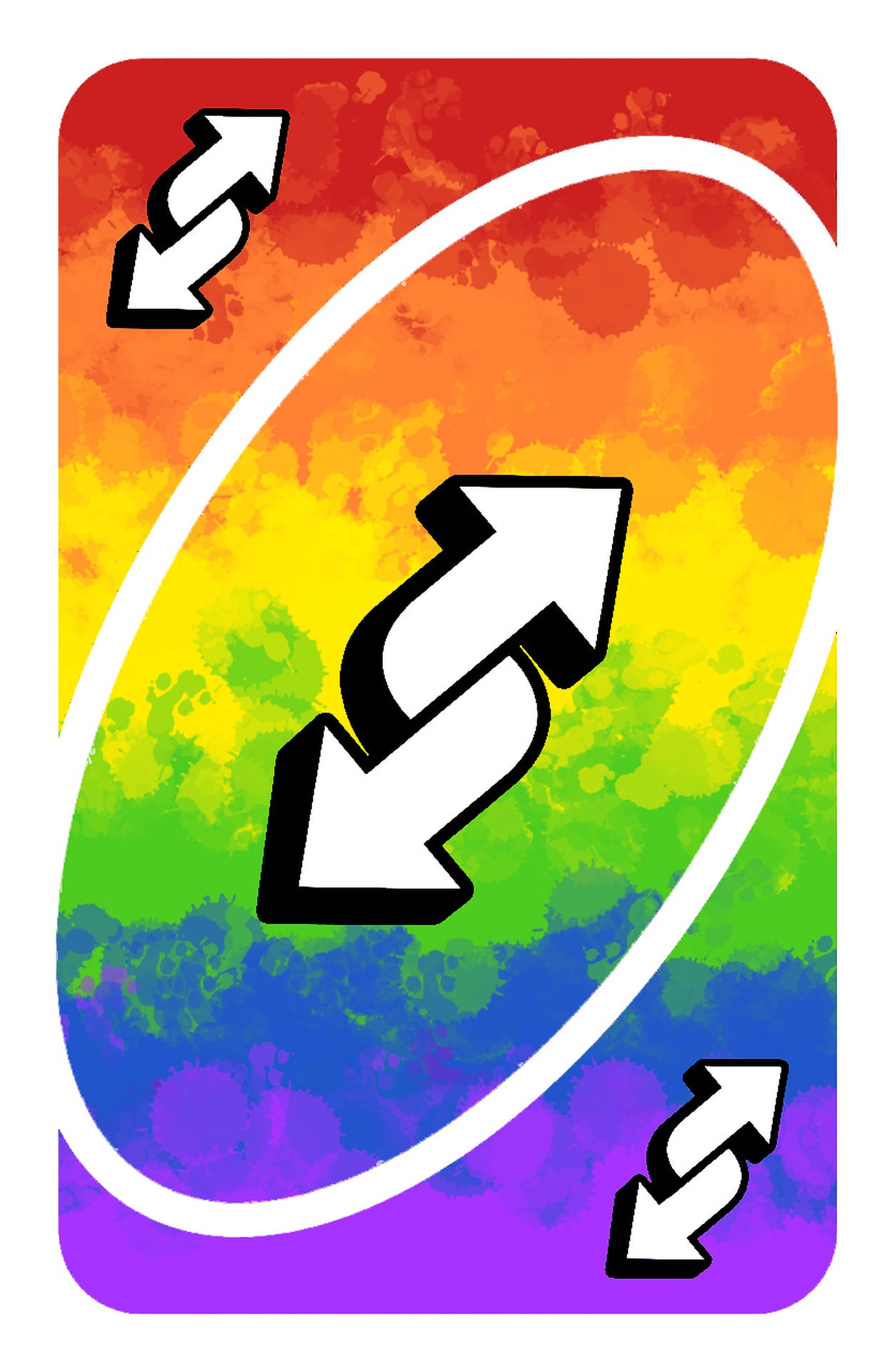 Rainbow Uno Card