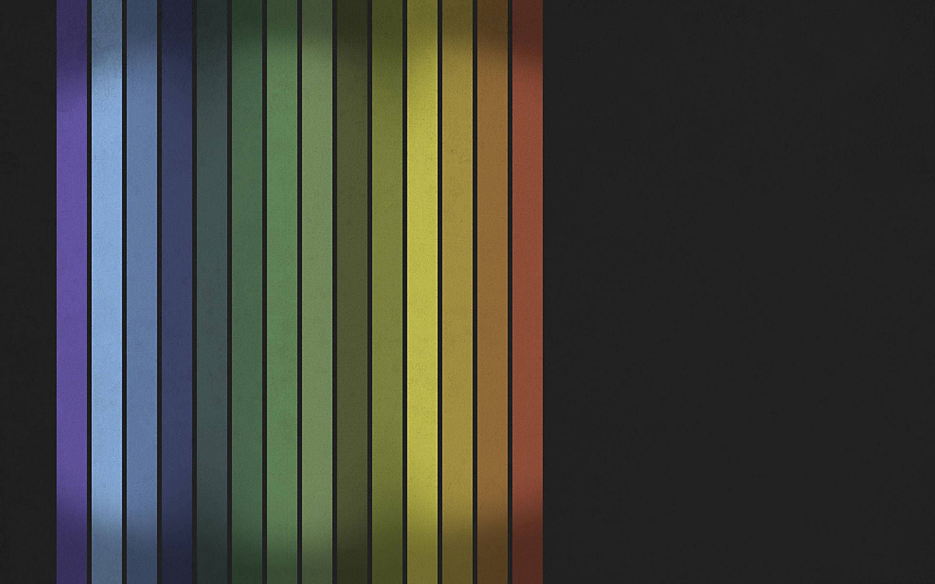 Rainbow Vertical Lines On Black Background