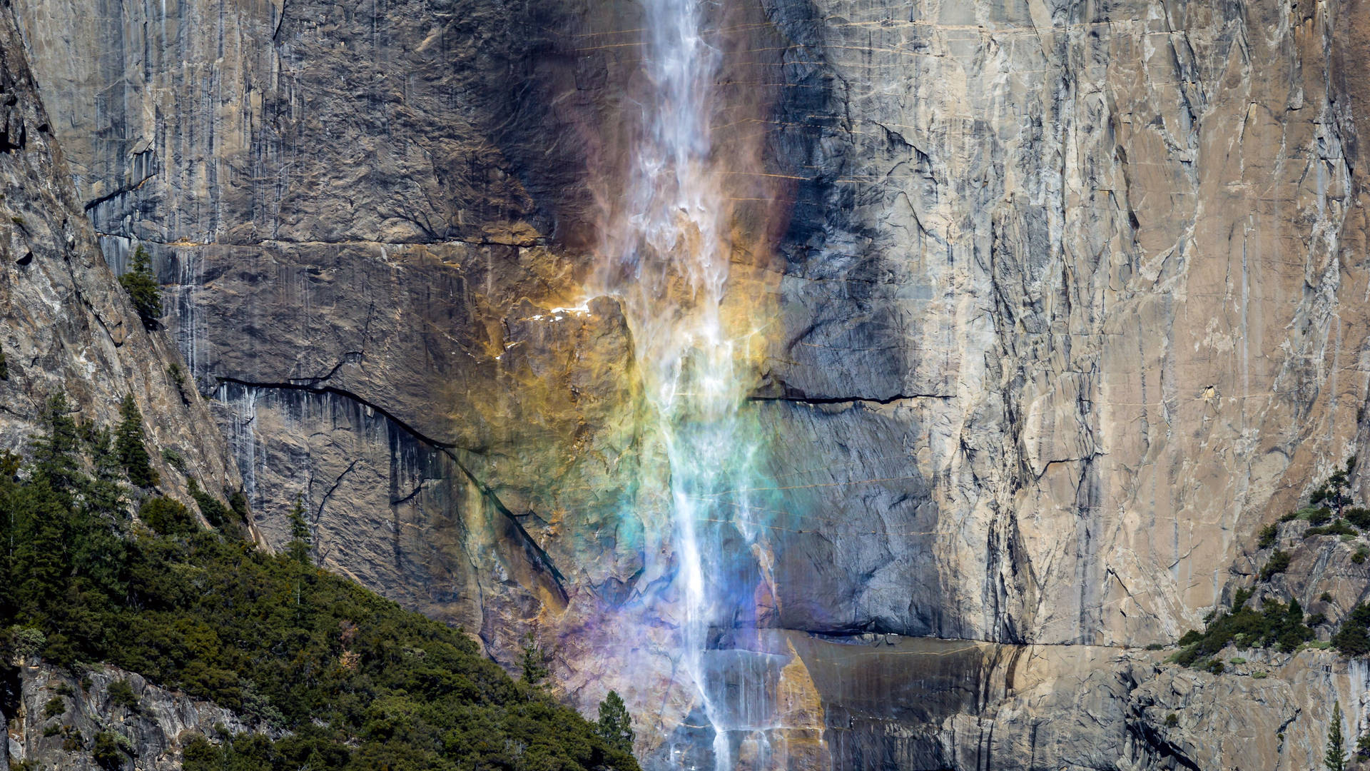Rainbow Waterfall Macbook Pro 4k Background