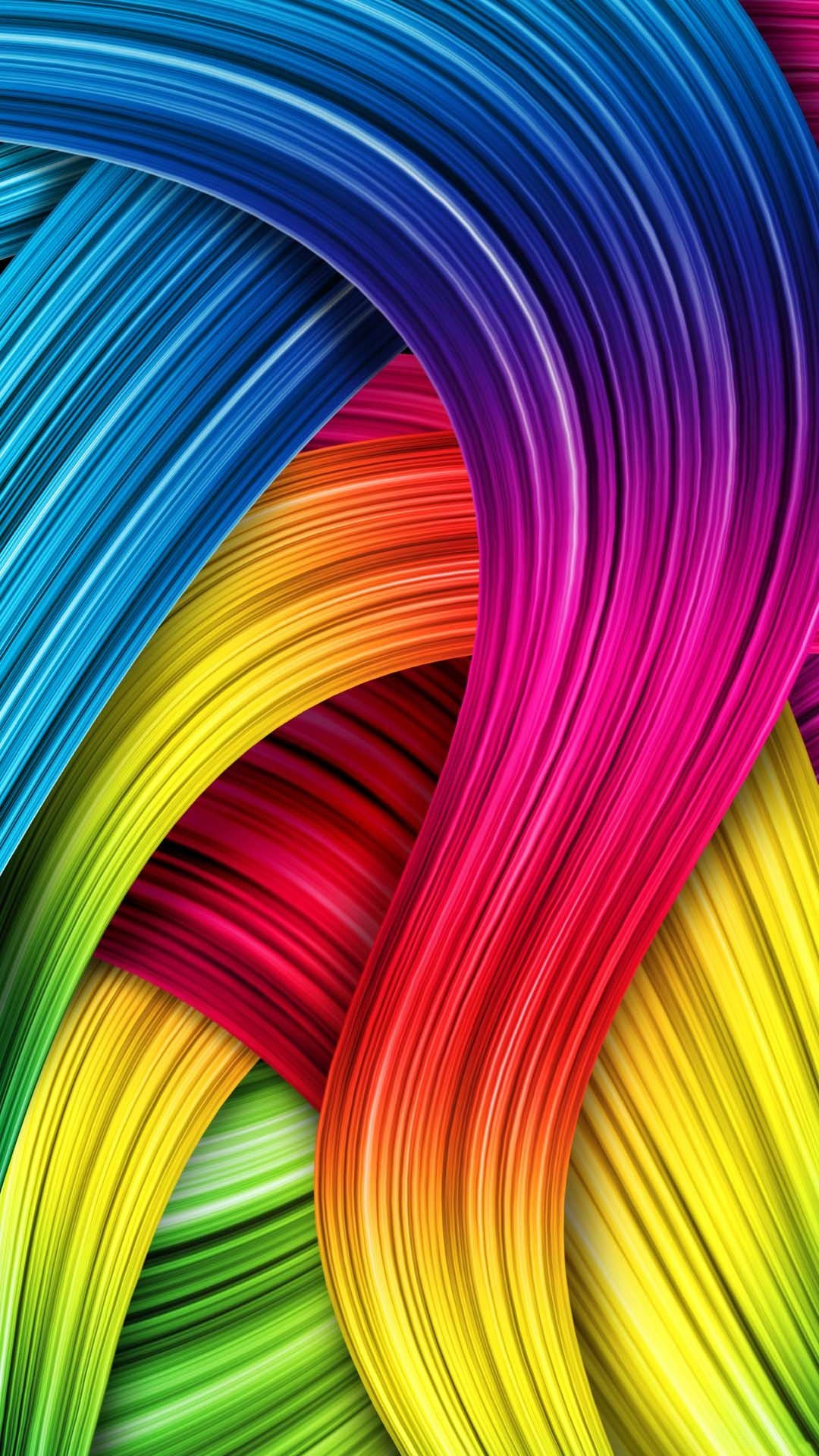 Rainbow Wave Brush Samsung Background