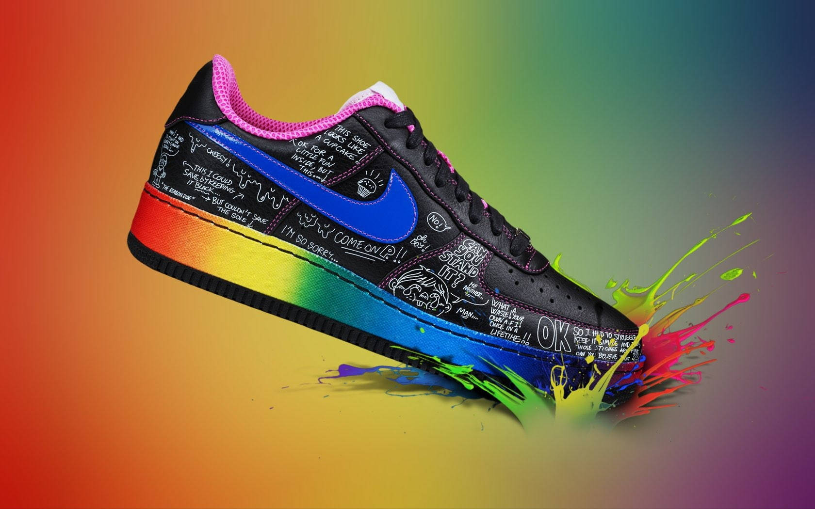 Rainbows Nike Iphone Background