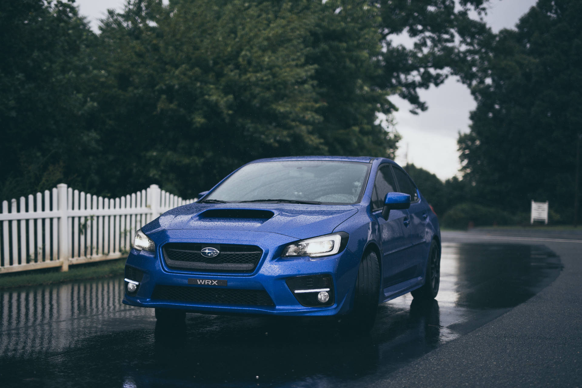 Raining Subaru Wrx Sti 4k Background