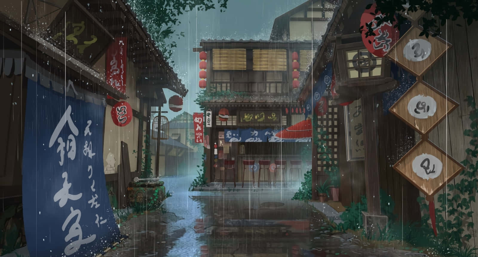 Rainy_ Anime_ Alleyway Background