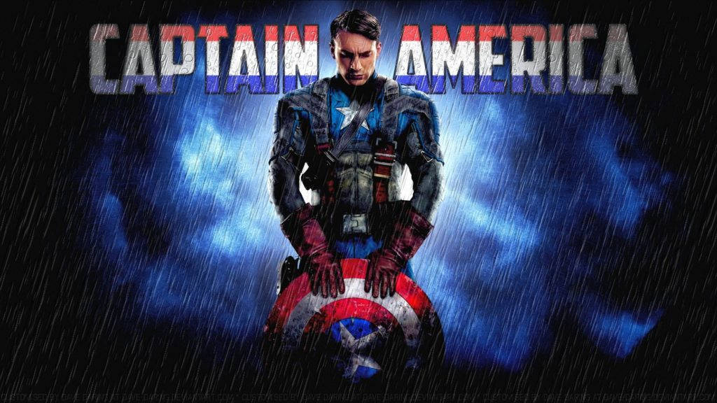 Rainy Captain America Shield Background