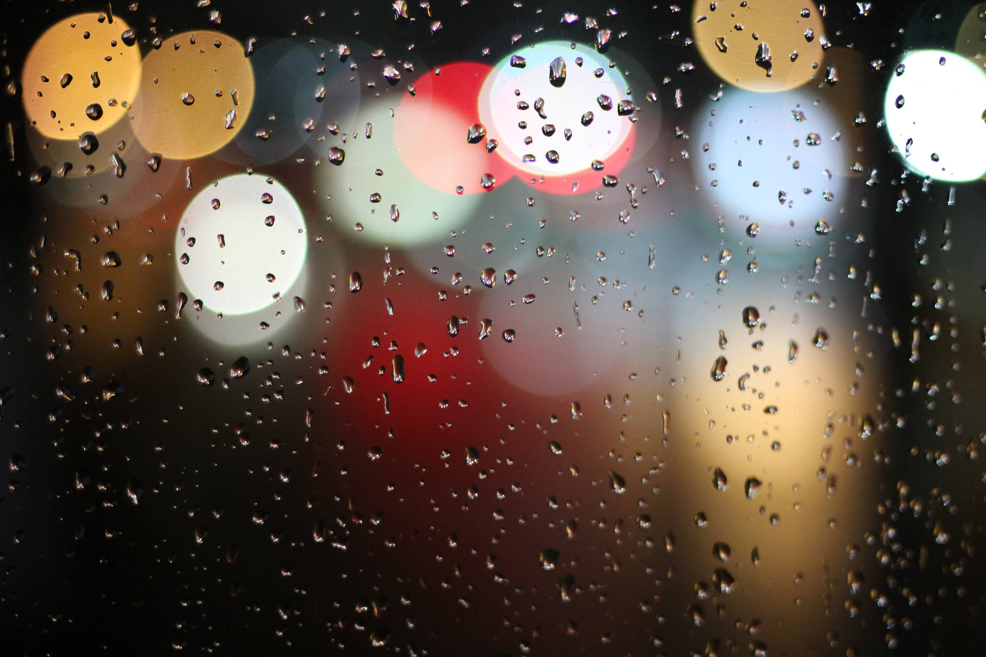 Rainy Day Bokeh Effect On Computer Lock Screen Background