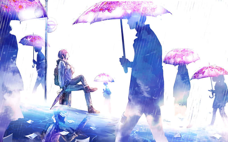 Rainy Day Contemplation Background