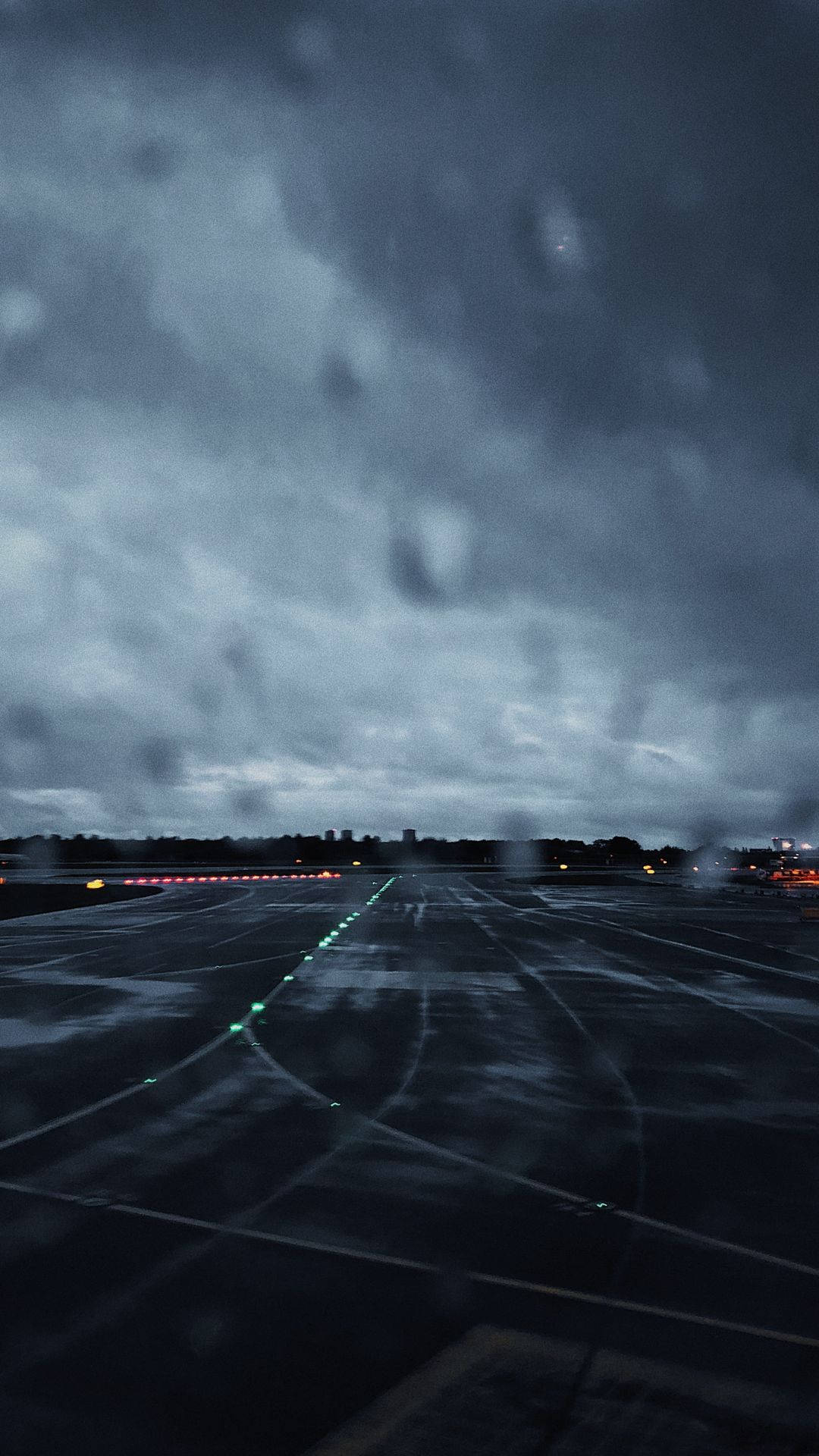 Rainy Day On The Runway Background