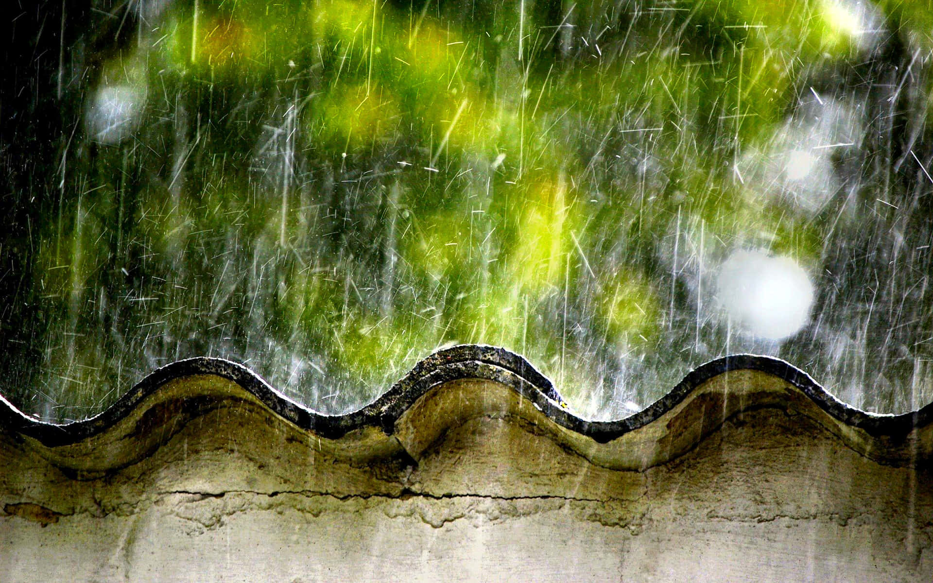 Rainy_ Day_ Tiled_ Roof_ Backdrop Background