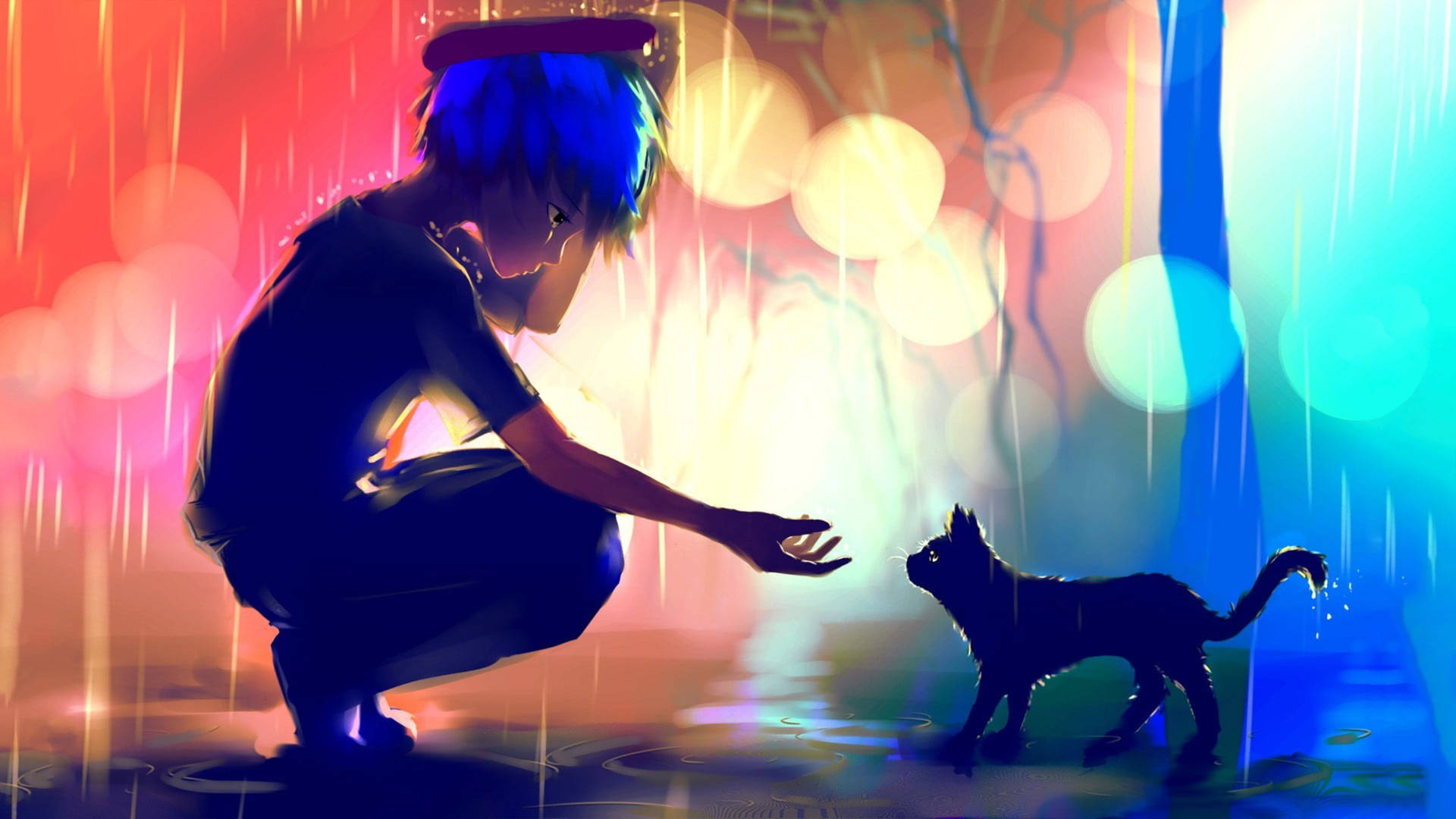 Rainy Feeling Alone With Cat