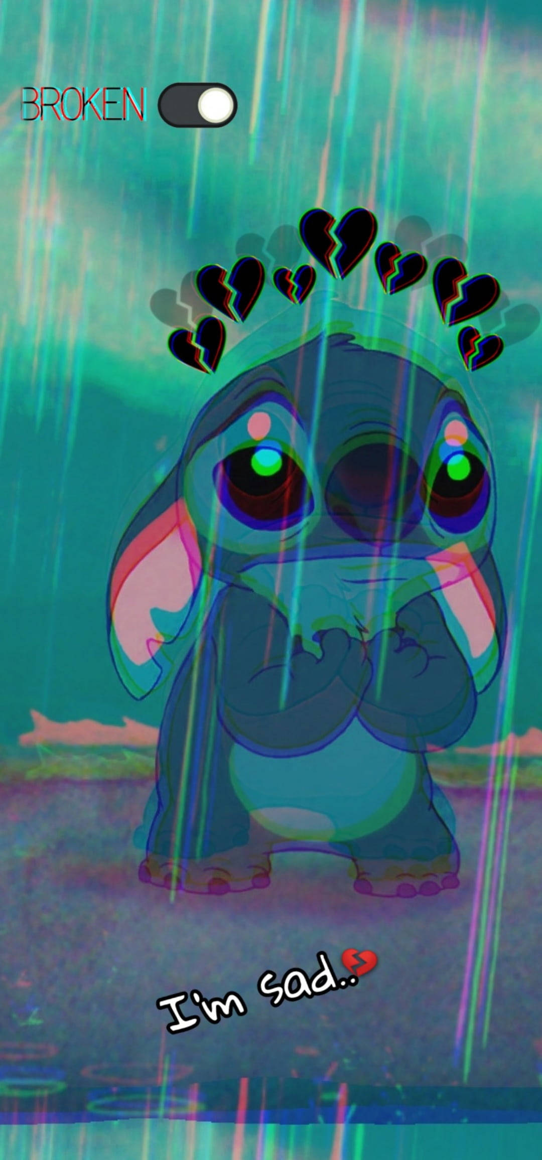 Rainy Lilo And Stitch Iphone Background