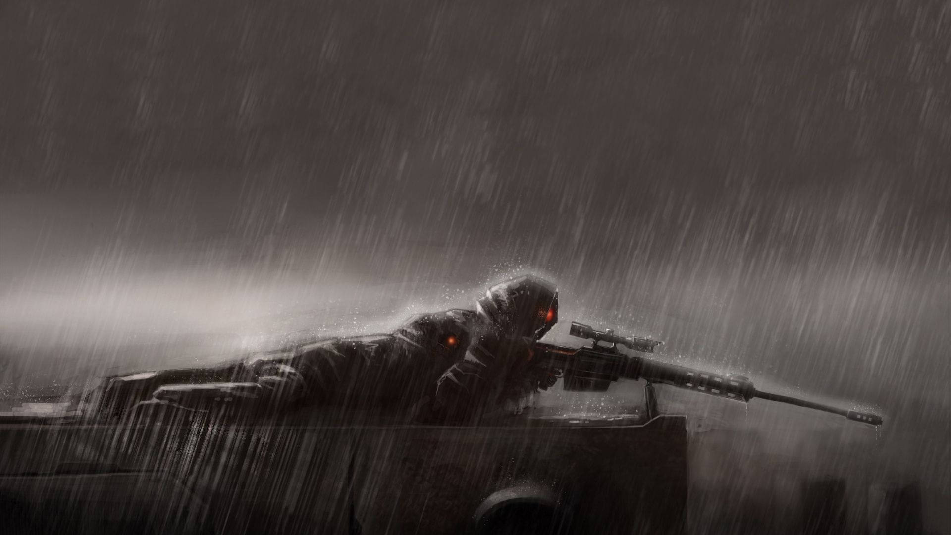 Rainy Sniper Soldier