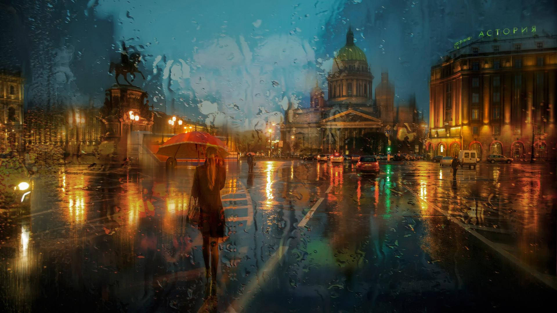 Rainy Weather Artwork Background