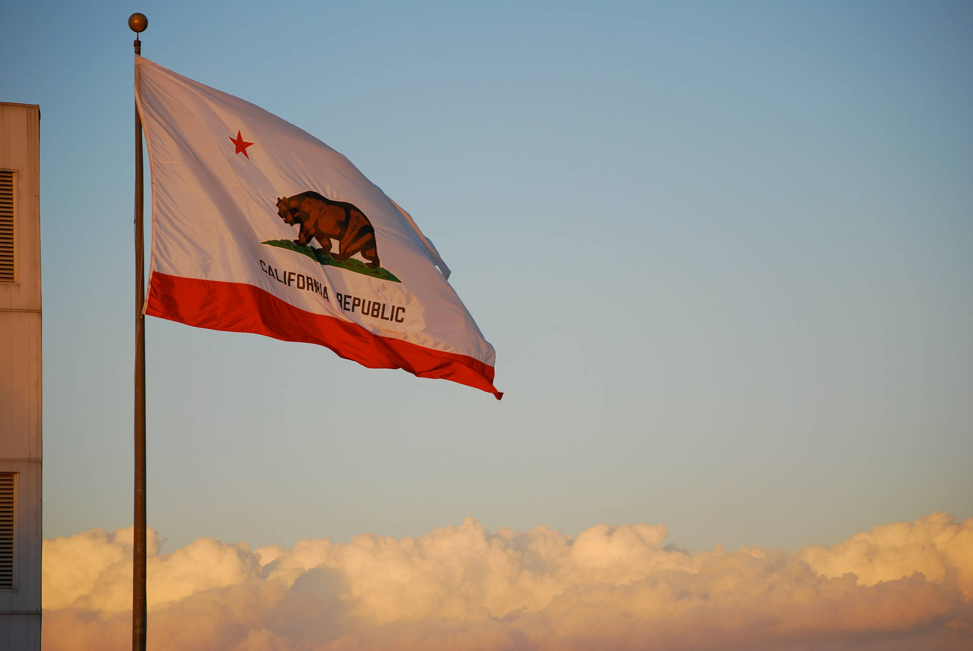 Raised Californian Flag