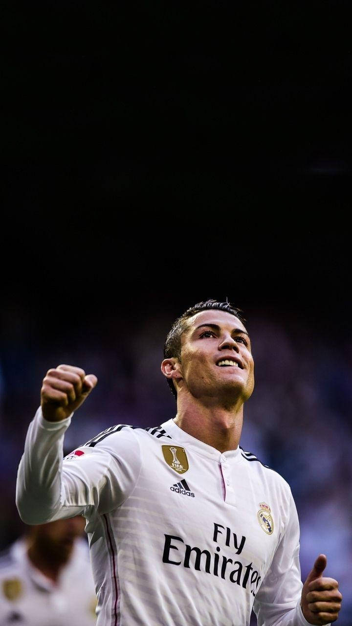 Raised Fist Cristiano Ronaldo Iphone Background