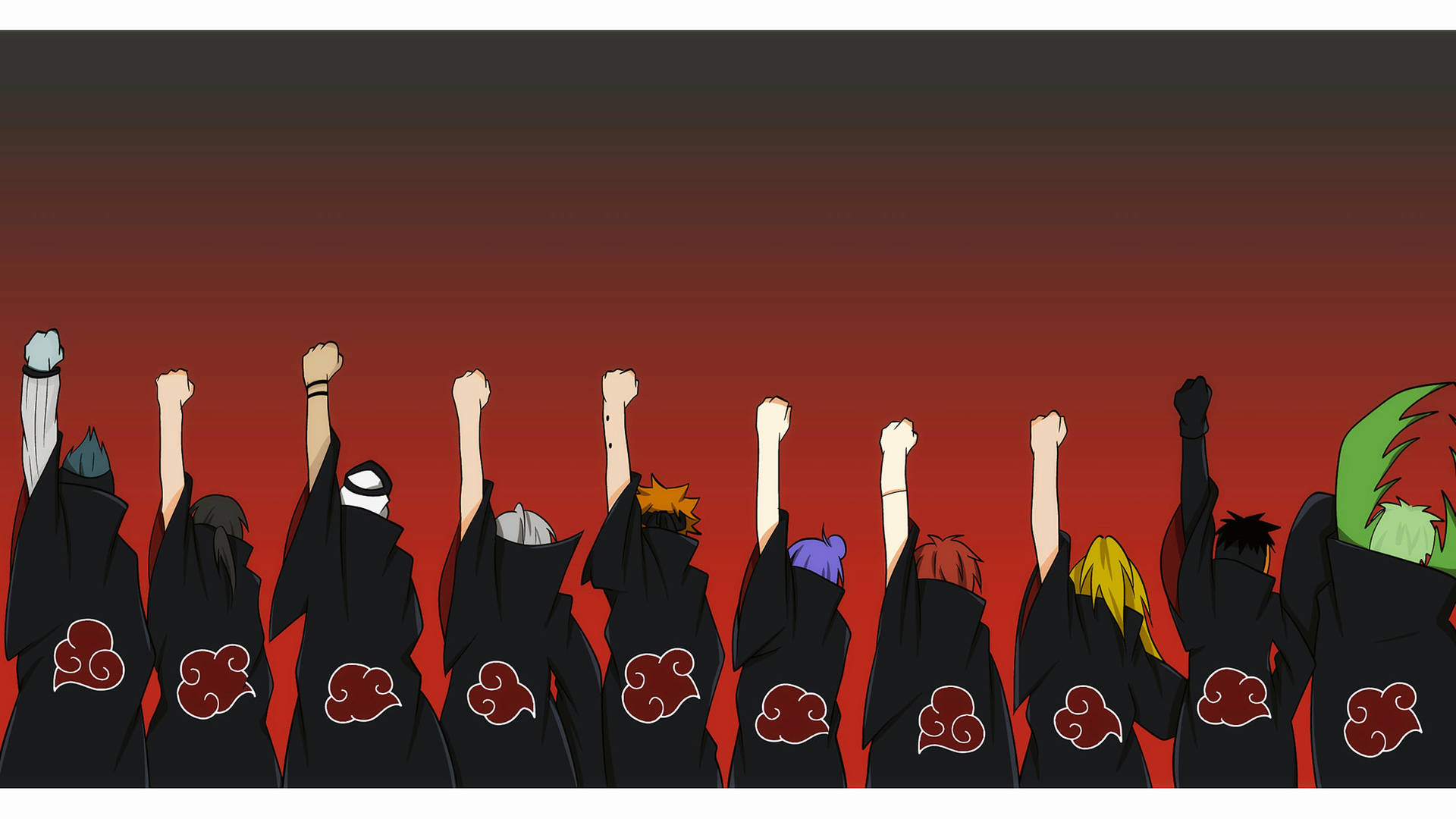 Raised Fists Akatsuki Pc