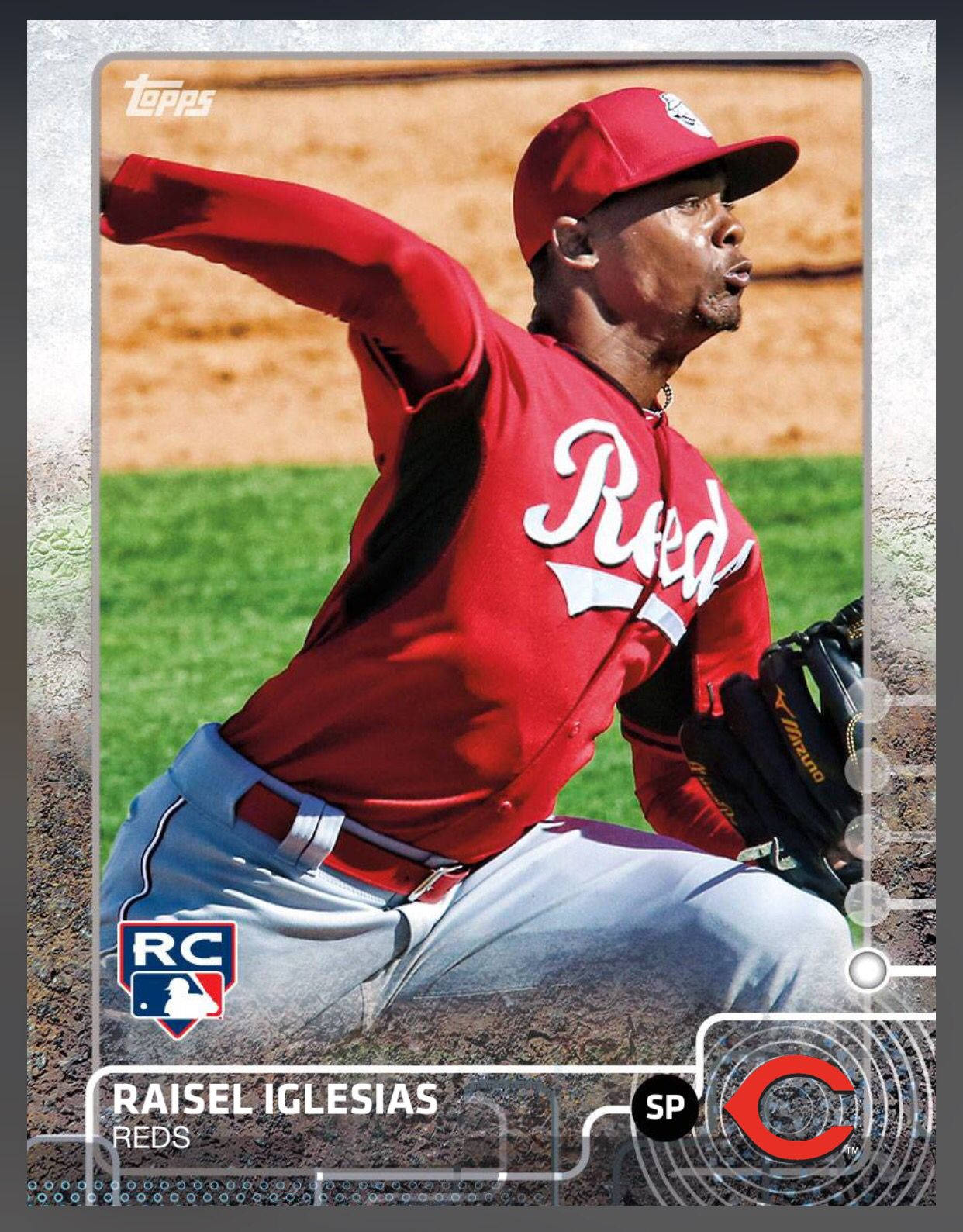 Raisel Iglesias Baseball Card Background