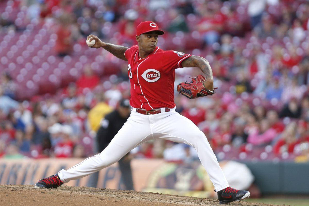 Raisel Iglesias Running Throw Background