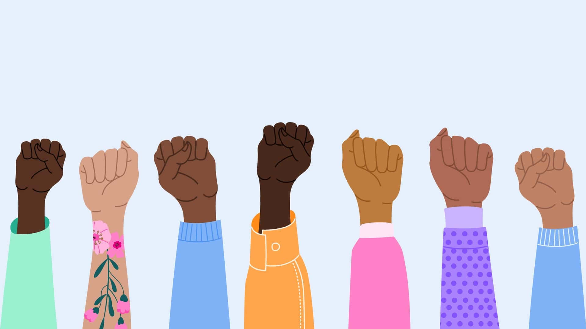 Raising Arms Against Racism Background