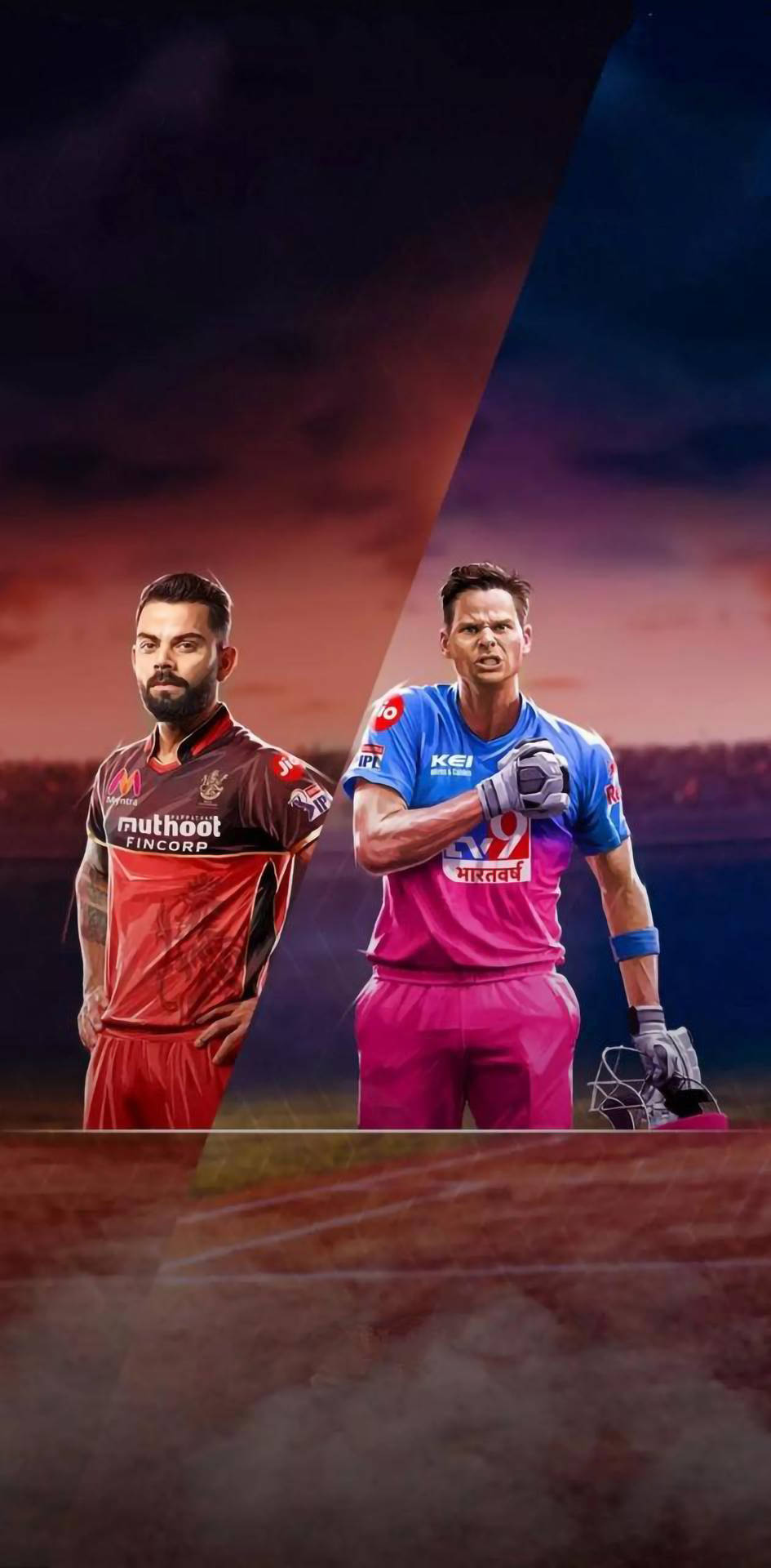 Rajasthan Royals And Royal Challengers Bangalore Background