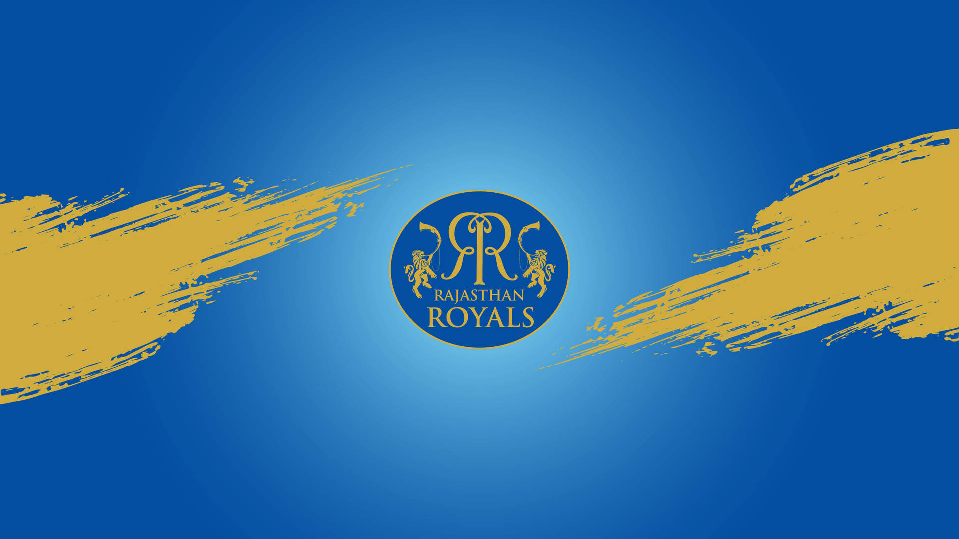 Rajasthan Royals Blue And Gold Background