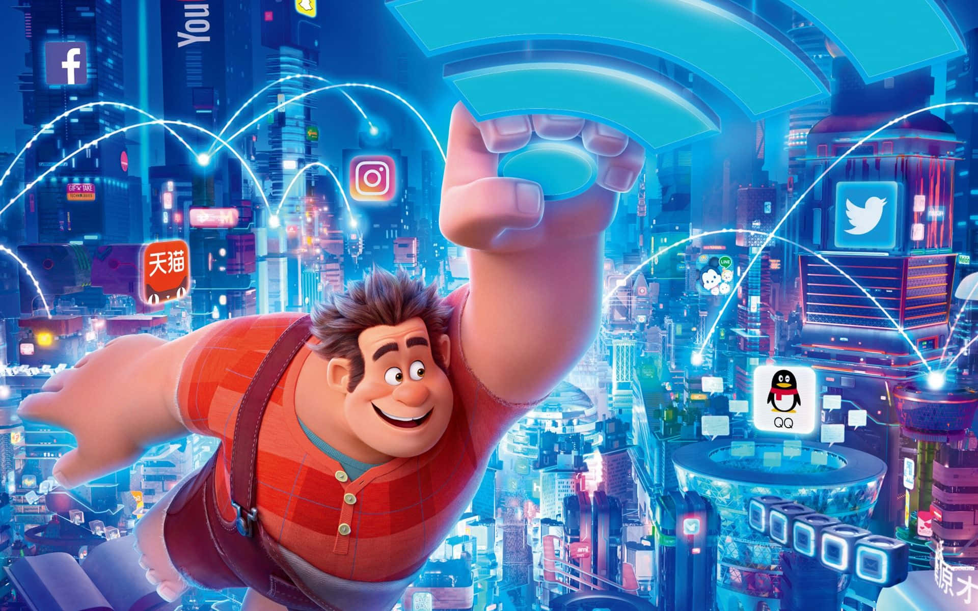 Ralph Wifi Sign Ralph Breaks The Internet Background