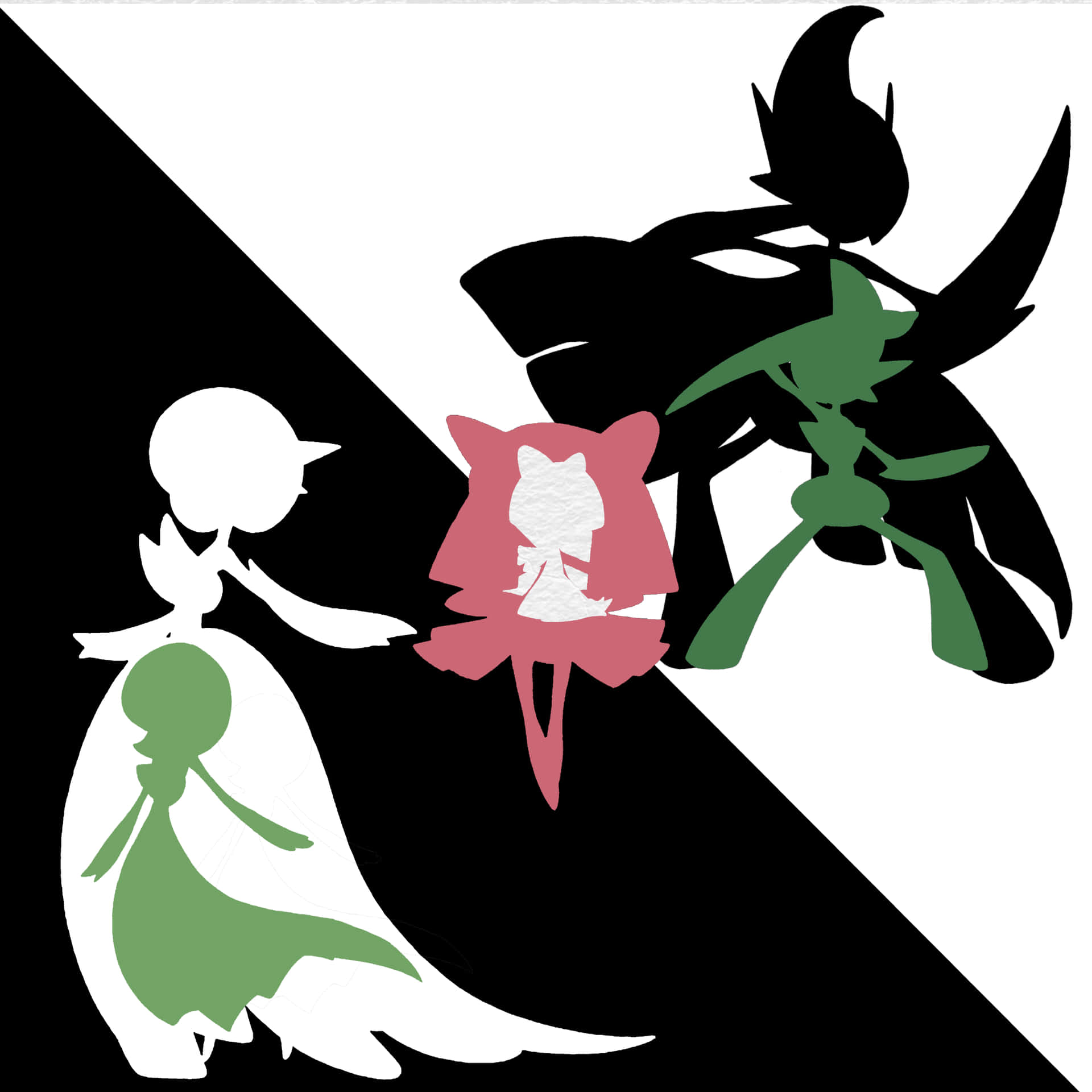 Ralts Evolutions In Silhouettes