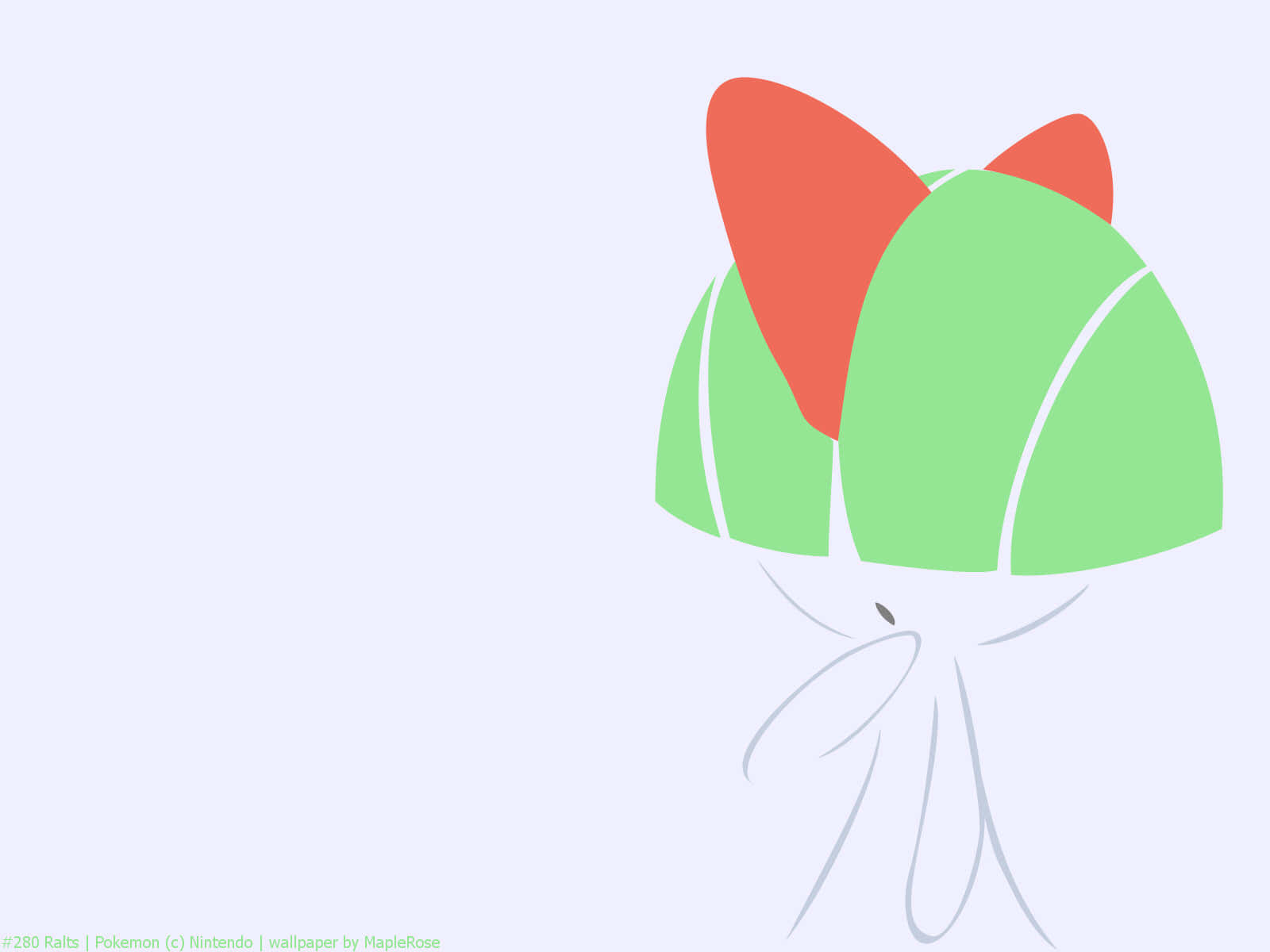 Ralts In Bluish White Background
