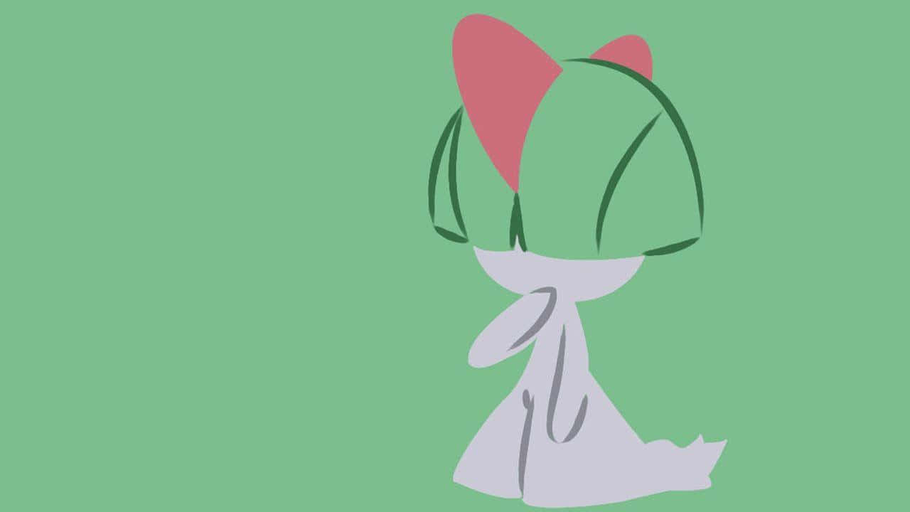 Ralts In Light Green Background Background