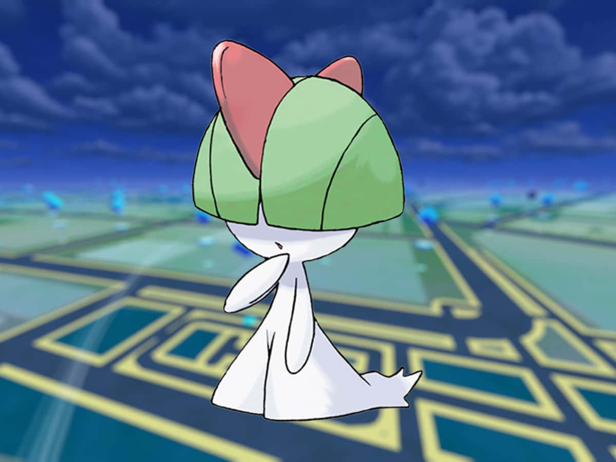 Ralts With Game Map Background Background