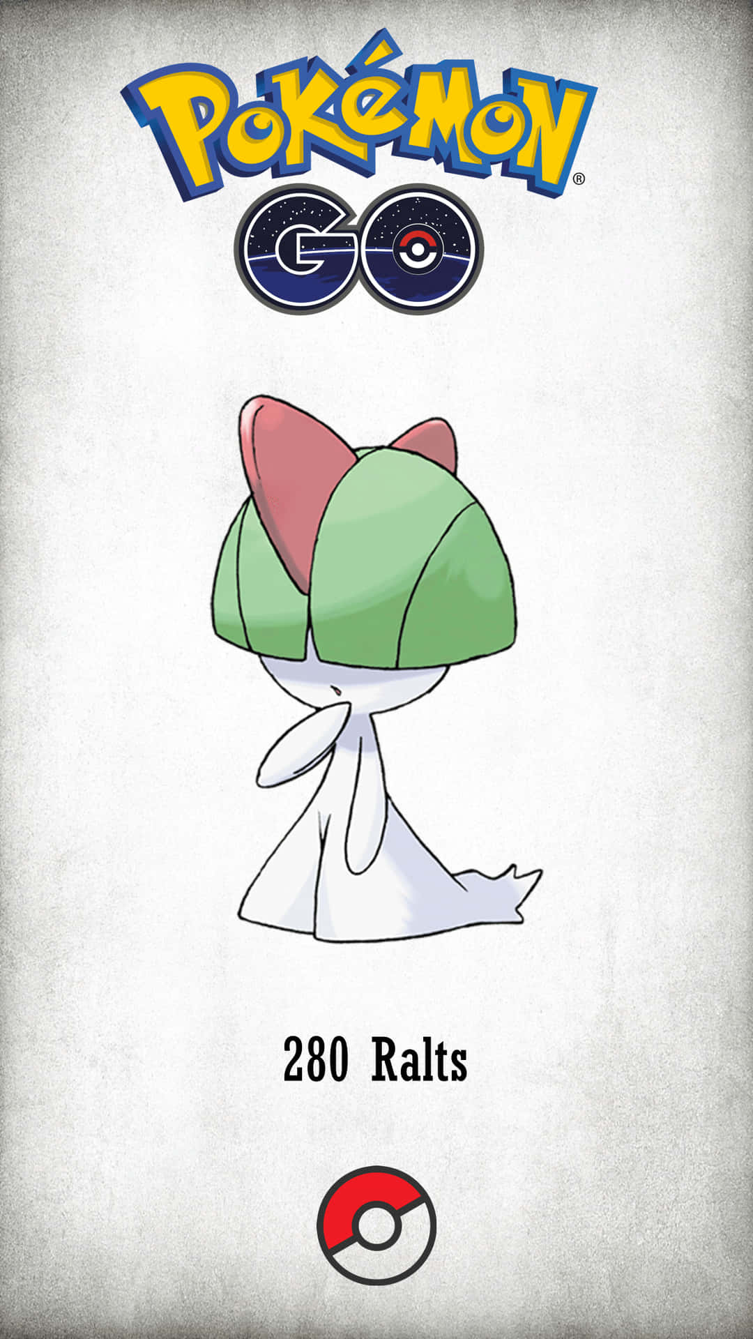 Ralts With Pokémon Go Logo