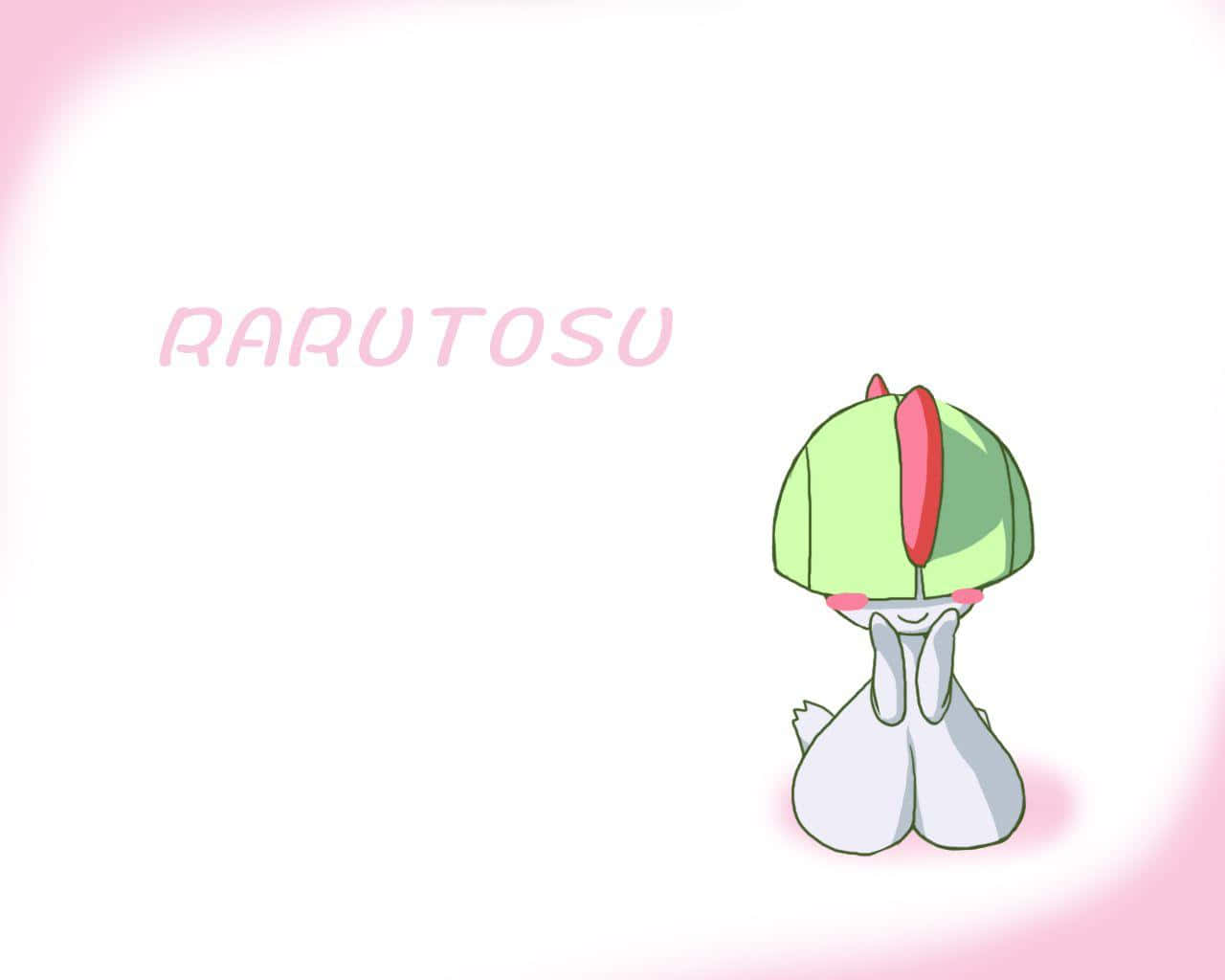 Ralts With Rarutosu Text Background