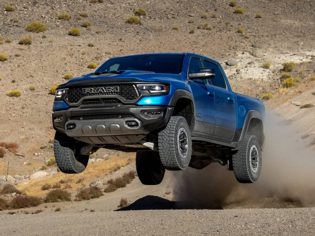 Ram Truck In The Air Background