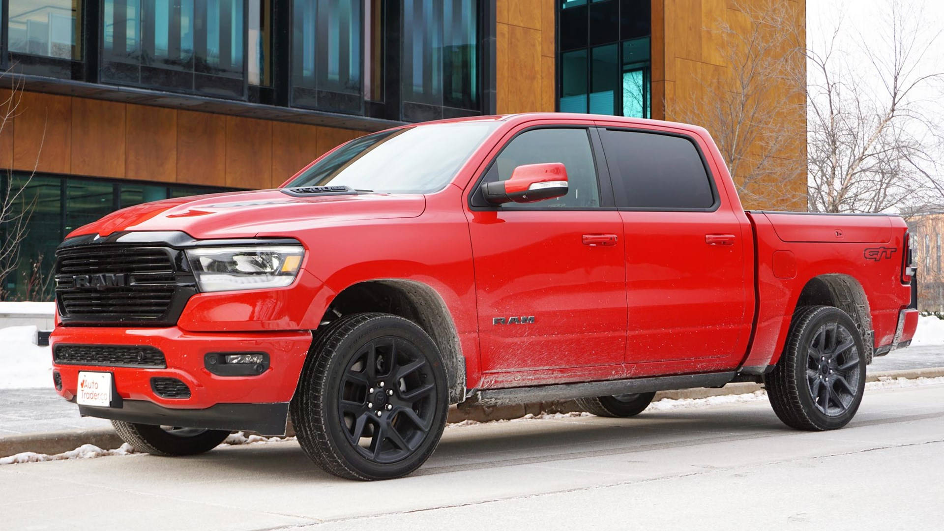 Ram Truck Snow Road Background