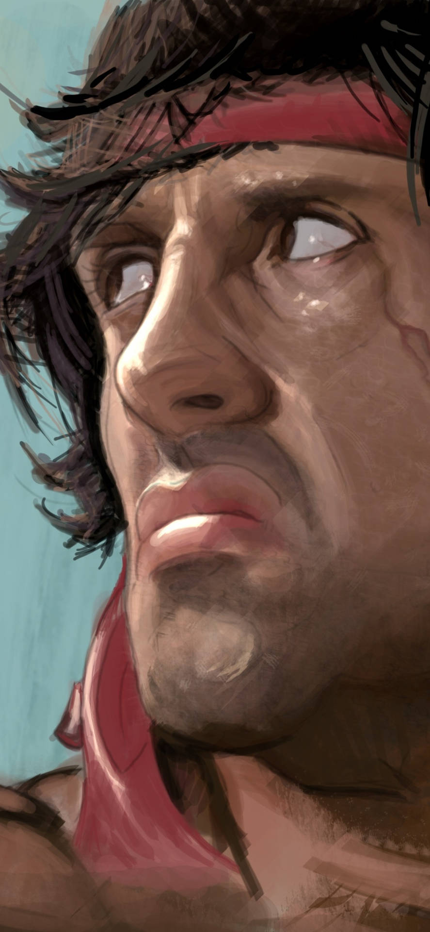 Rambo Closeup Art Background