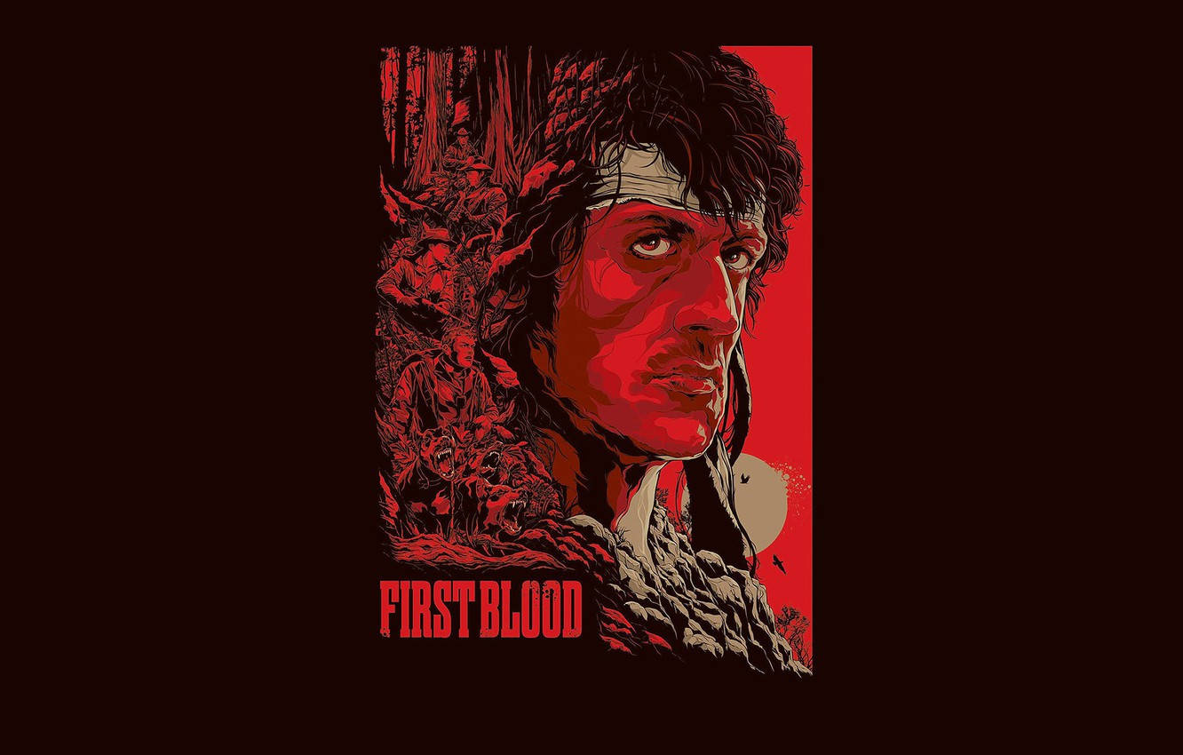 Rambo First Blood Promotion Poster Background