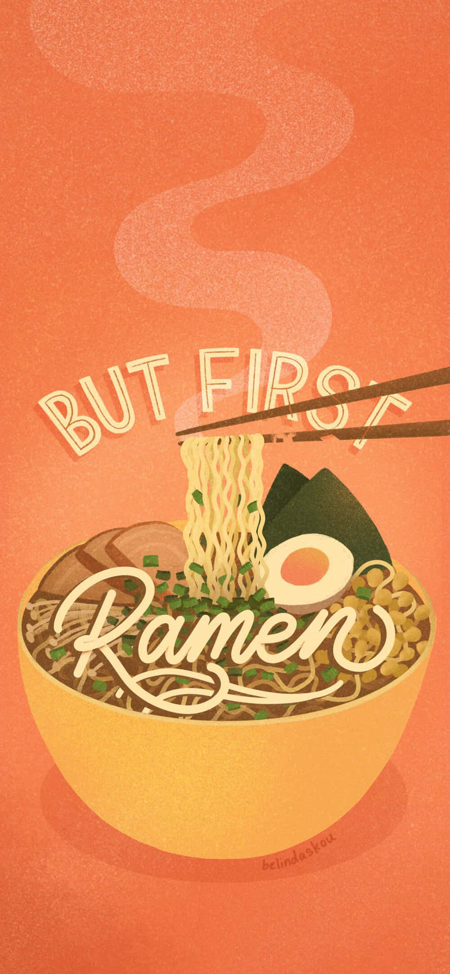 Ramen Digital Art Background