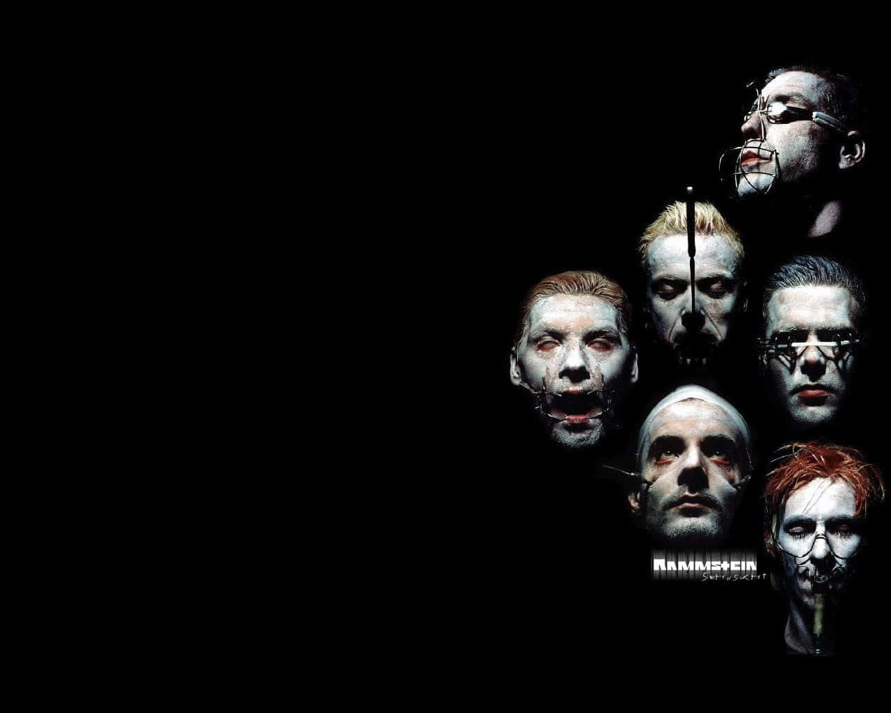 Rammstein Band Members Faces Background