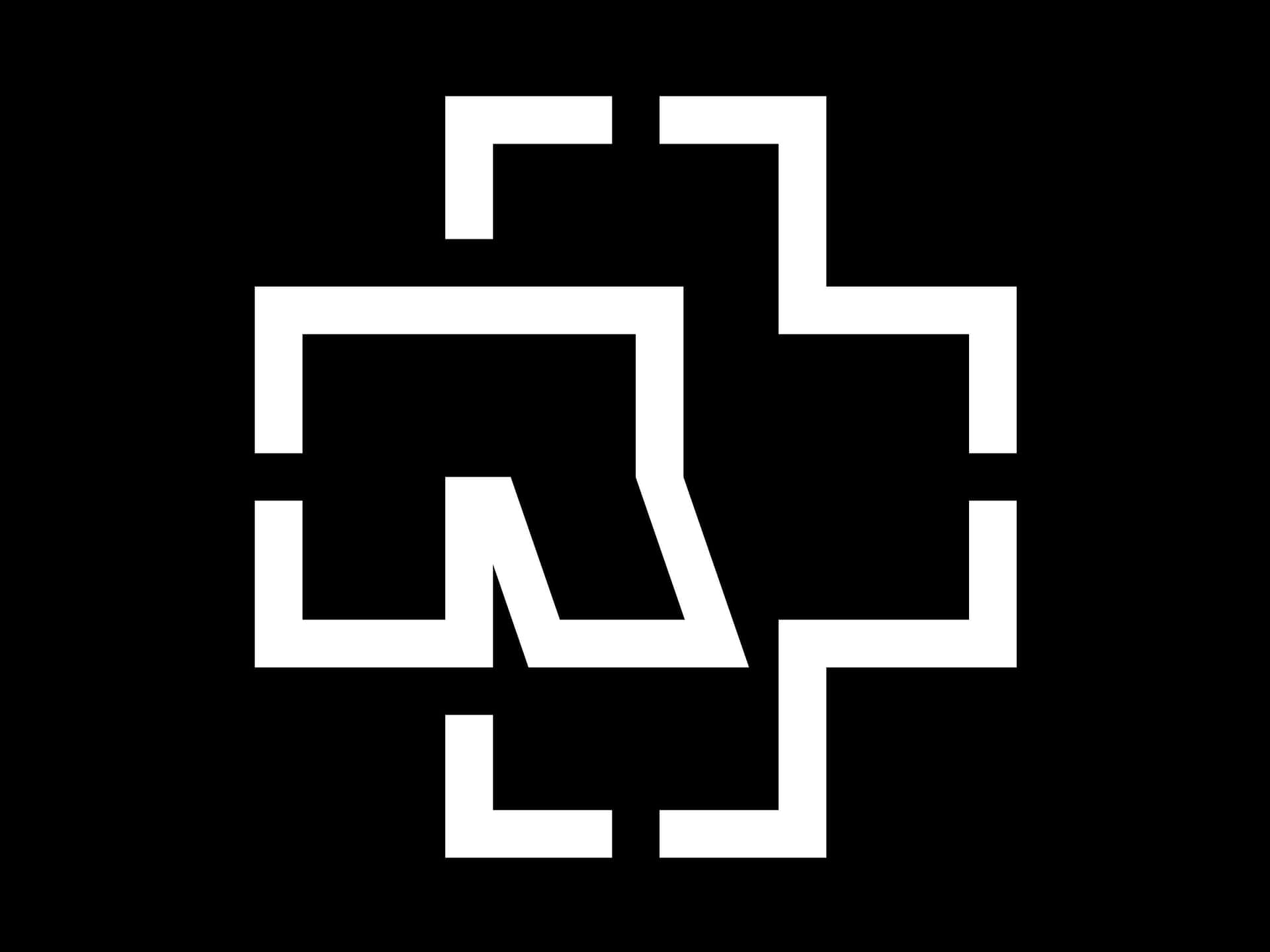 Rammstein Logo Blackand White Background