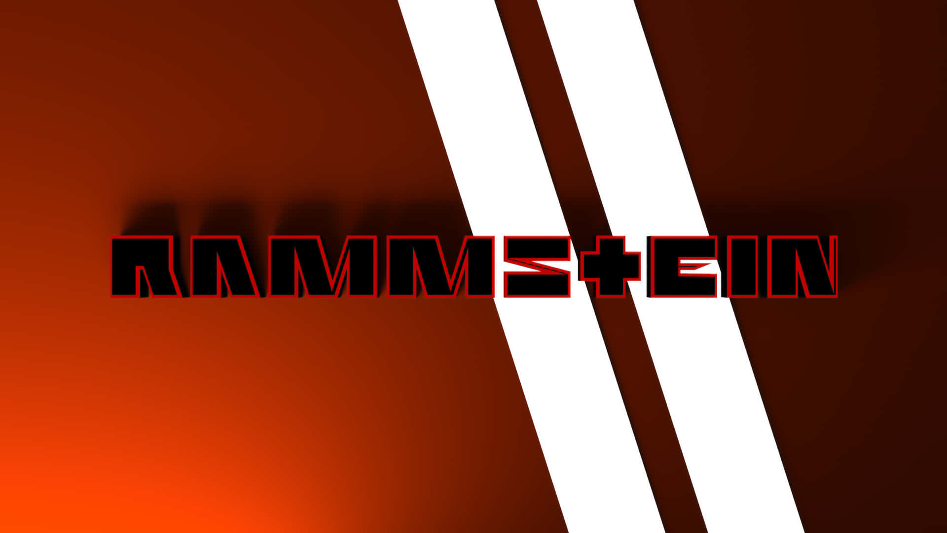 Rammstein Logo Red Gradient Background Background