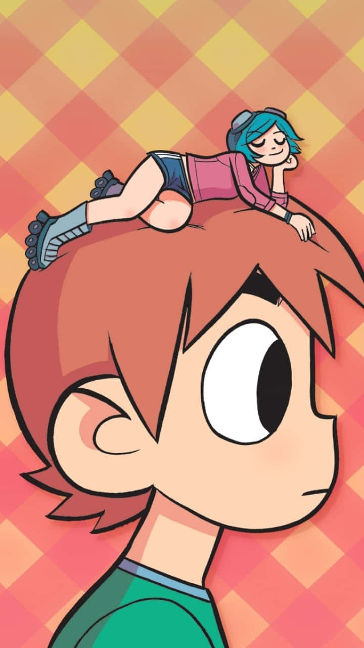 Ramona Flowers Sleeping In Scott Pilgrim Background