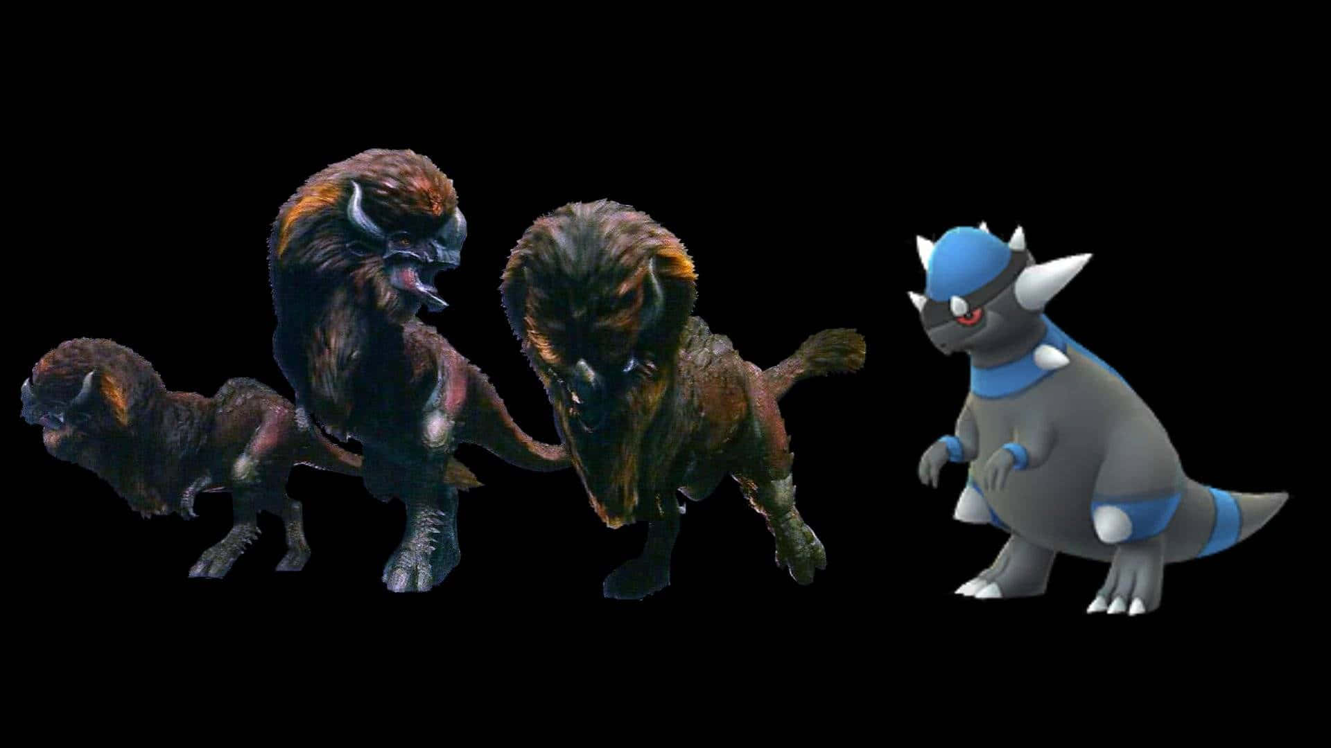 Rampardos With Dinosaurs