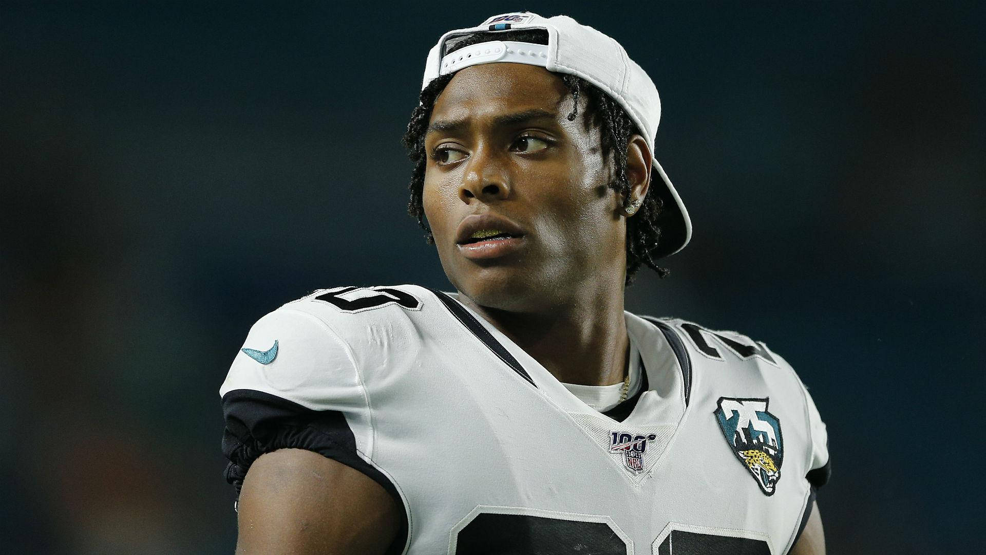 Rams Star Jalen Ramsey Poses In Luxury Leather Background