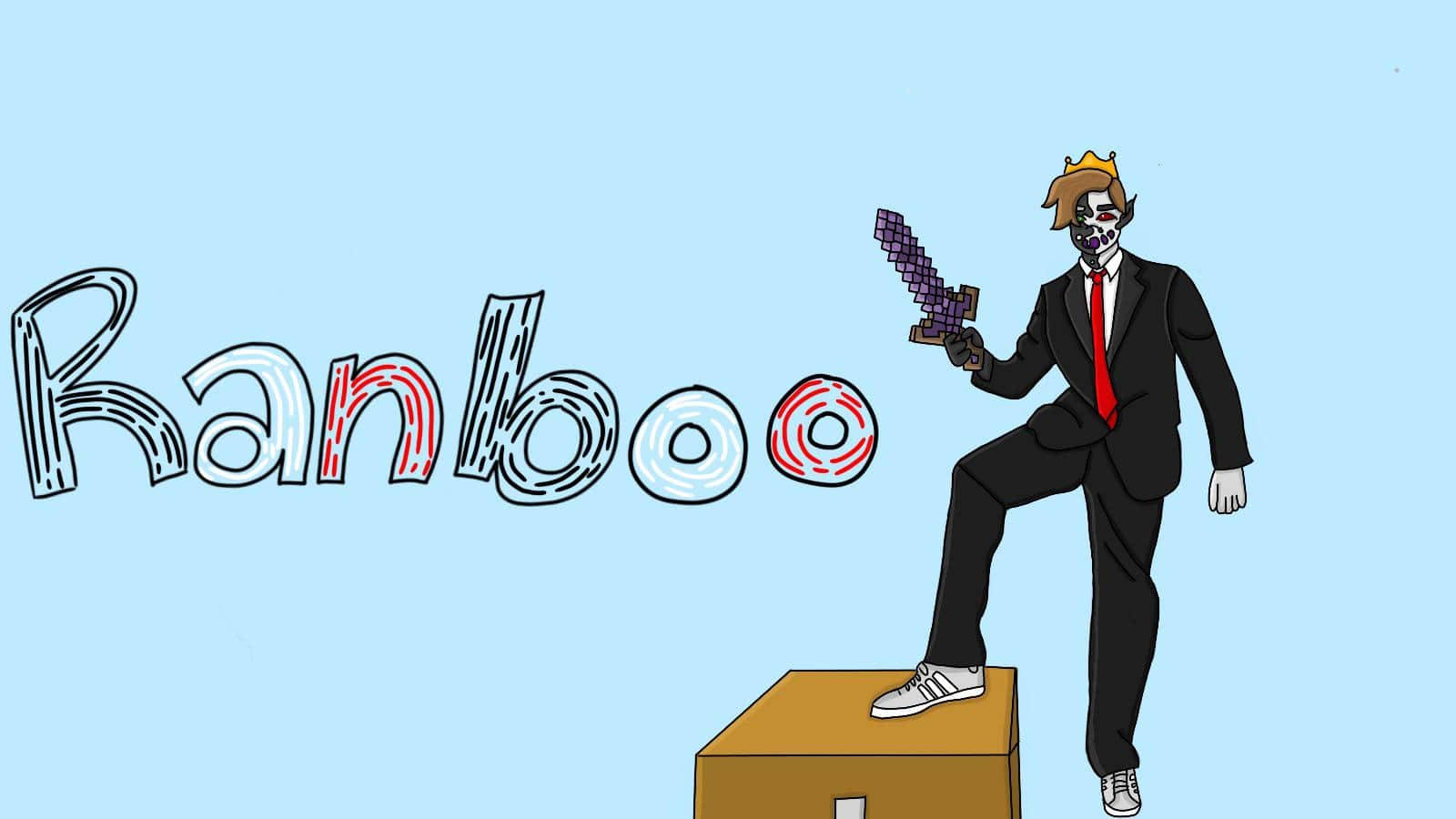 Ranboo With A Sword Background