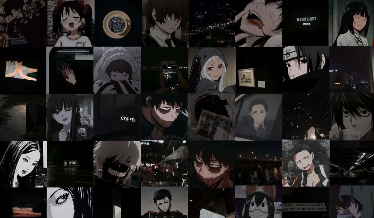 Random Dark Aesthetic Anime Characters Background