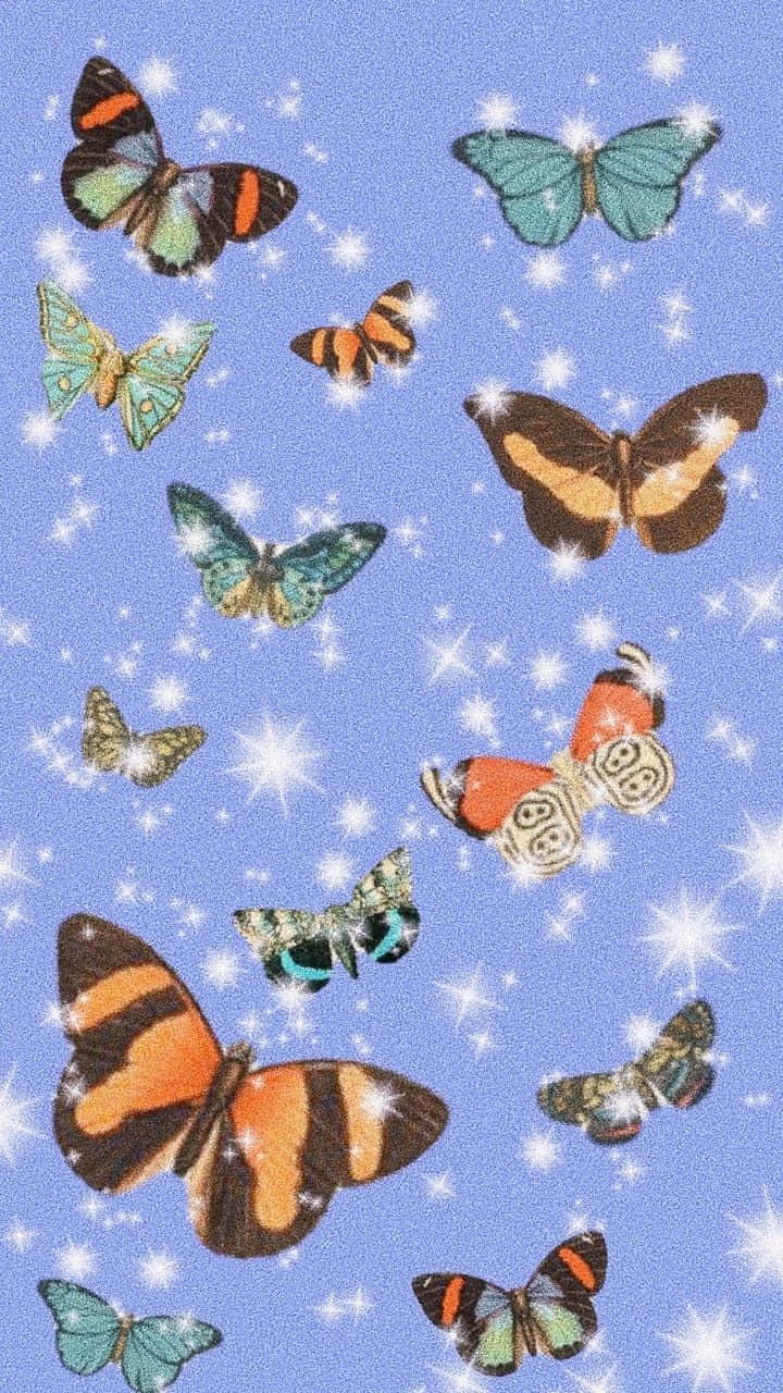 Random Elegant Butterfly Sparkle Aesthetic Background