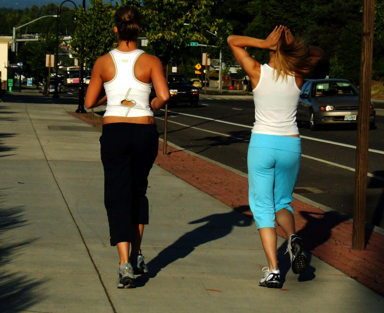 Random People Jogging Background