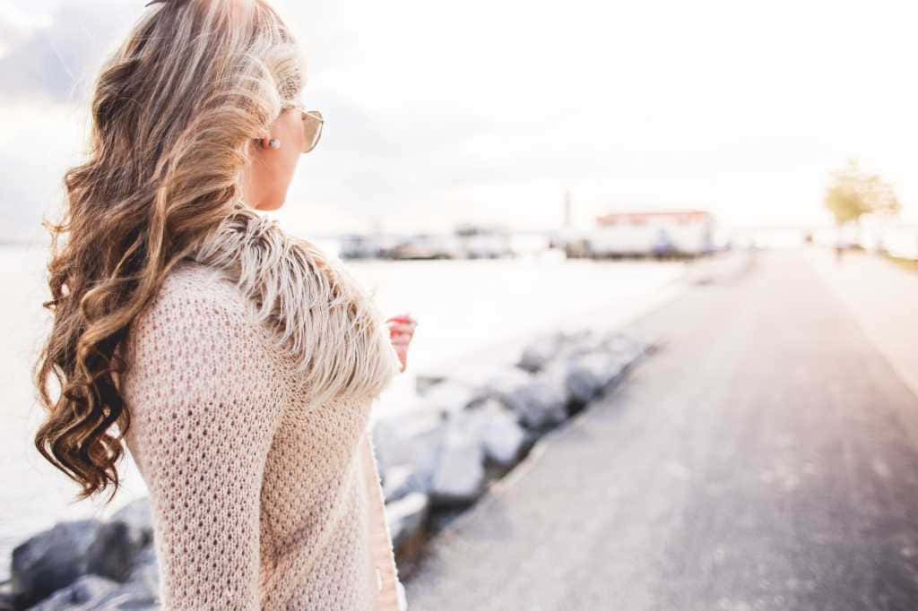 Random Person On Snowy Road Background