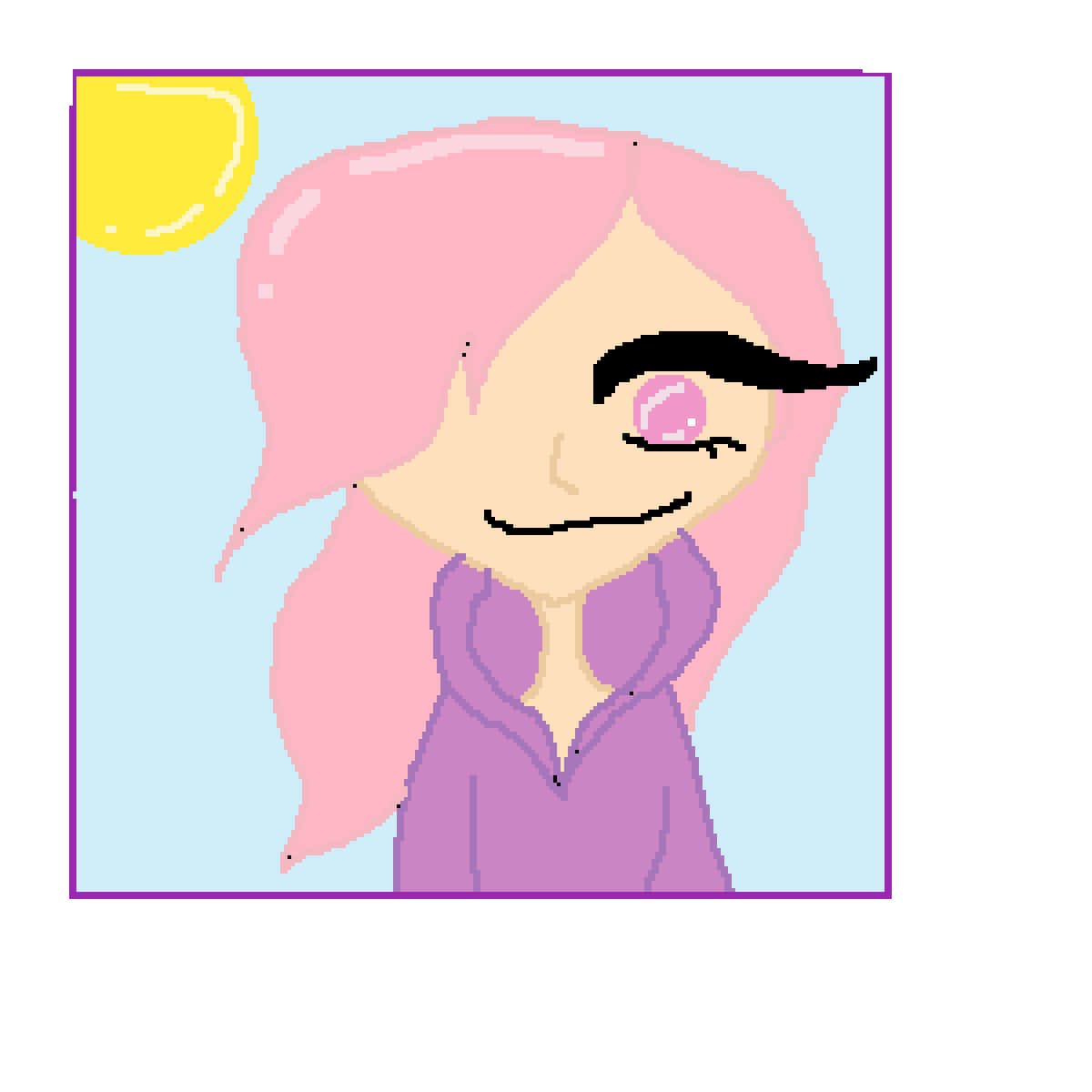 Random Pfp Girl With Pink Hair Background