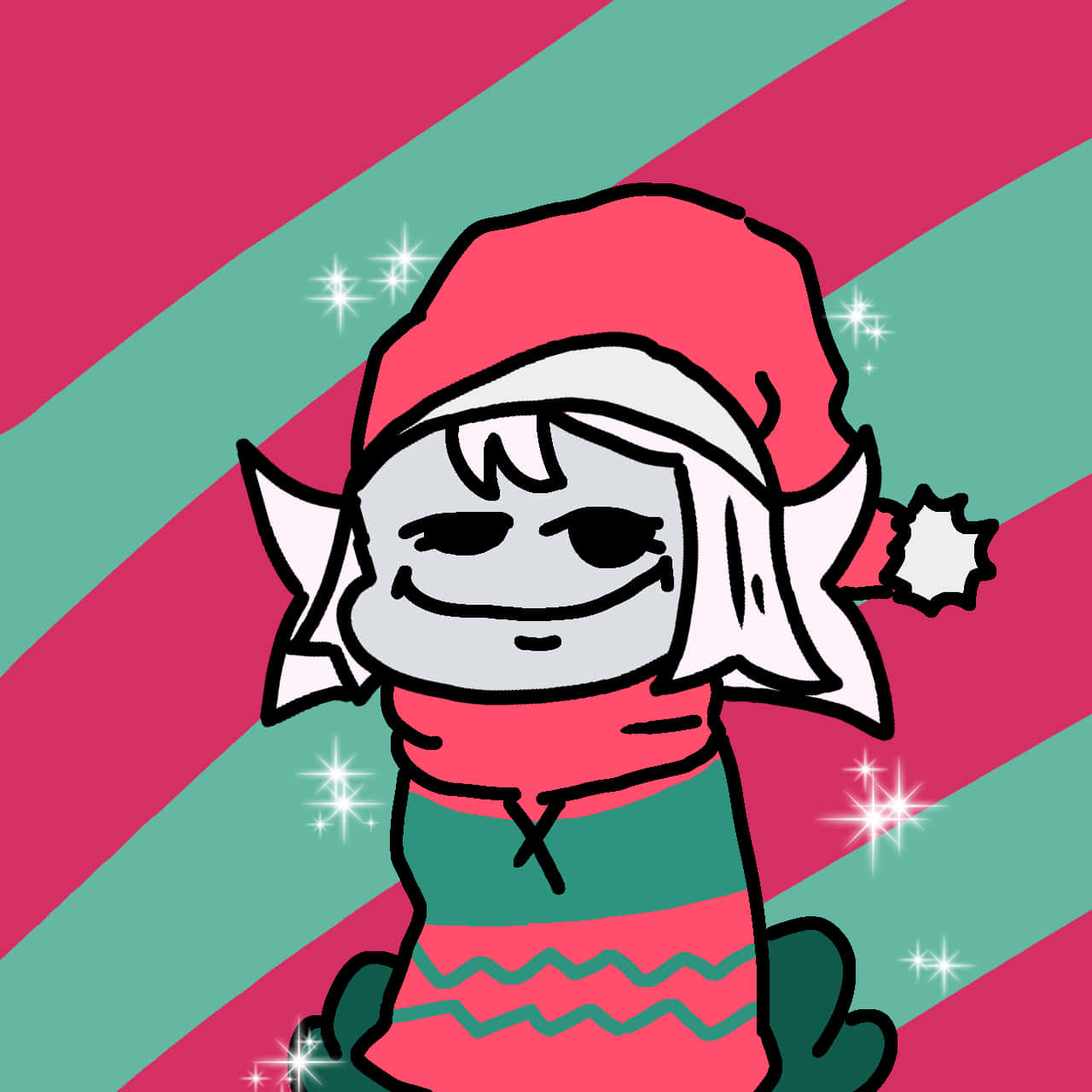 Random Pfp Green And Red Elf Background