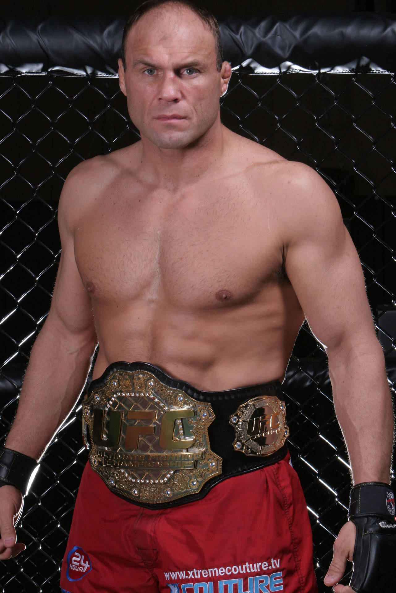 Randy Couture With Belt Background